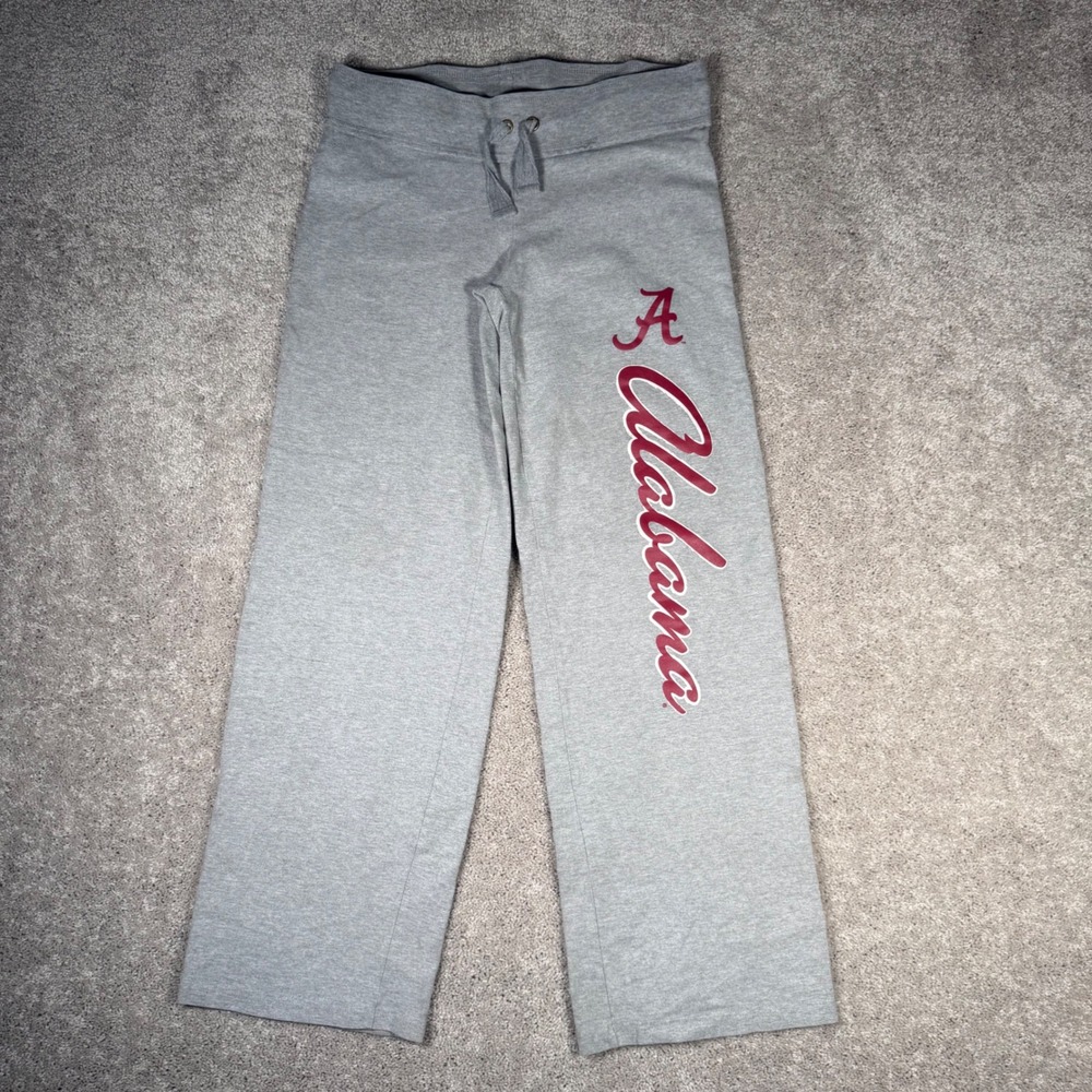 ProEdge Alabama Crimson Tide Women's Large Gray Wide Leg Sweatpants Lounge Pants